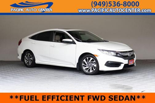 White Orchid Pearl 2017 Honda Civic EX