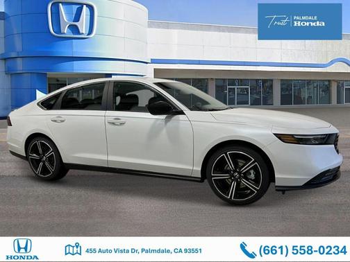 Platinum White Pearl 2025 Honda Accord Hybrid Sport