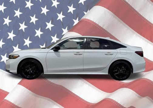 Platinum White Pearl 2025 Honda Civic Sport