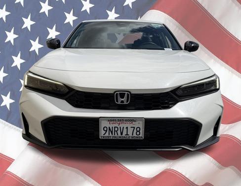 Platinum White Pearl 2025 Honda Civic Sport