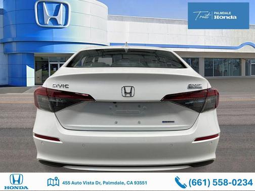 Platinum White Pearl 2026 Honda Civic Hybrid Sport Touring