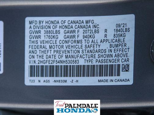 2022 Honda Civic Sport