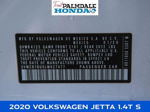 2020 Volkswagen Jetta 1.4T S