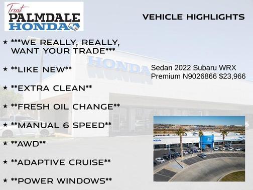 2022 Subaru WRX Premium
