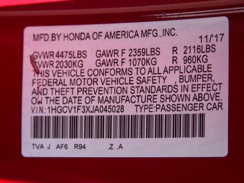 2018 Honda Accord Sport