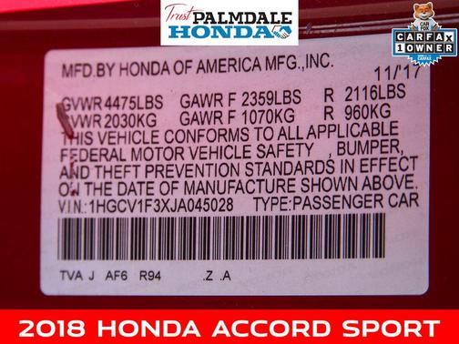 2018 Honda Accord Sport