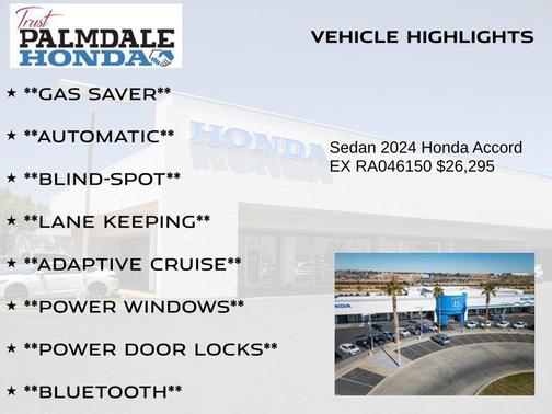2024 Honda Accord EX 1.5T