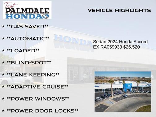 2024 Honda Accord EX 1.5T