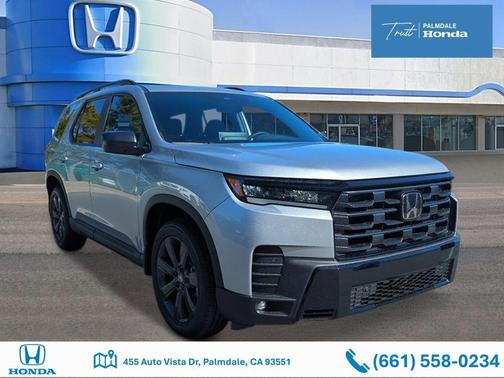 Solar Silver Metallic 2026 Honda Pilot Sport