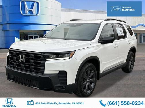 Platinum White Pearl 2026 Honda Pilot Sport