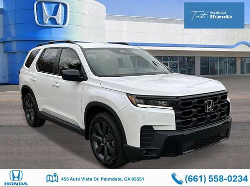 Platinum White Pearl 2026 Honda Pilot Sport