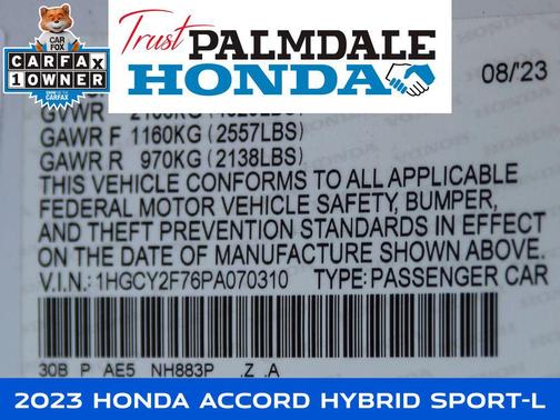 2023 Honda Accord Hybrid Base