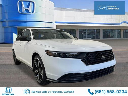 Platinum White Pearl 2026 Honda Accord Hybrid Sport