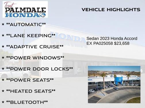 2023 Honda Accord EX 1.5T