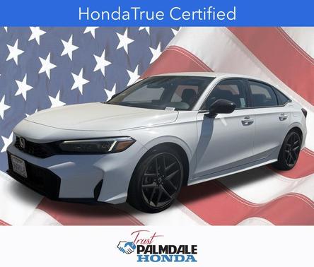 Platinum White Pearl 2025 Honda Civic Sport