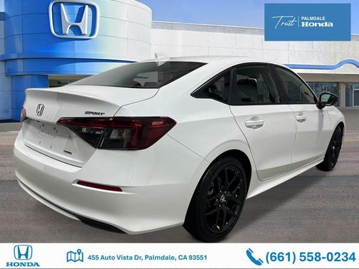 Platinum White Pearl 2026 Honda Civic Hybrid Sport