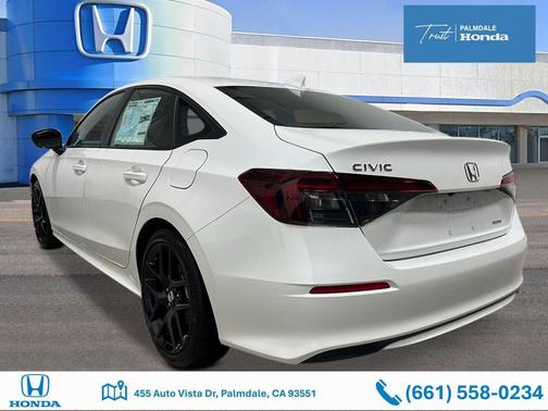 Platinum White Pearl 2026 Honda Civic Hybrid Sport