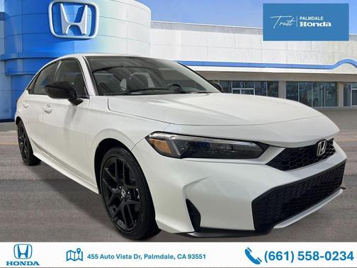 Platinum White Pearl 2026 Honda Civic Hybrid Sport