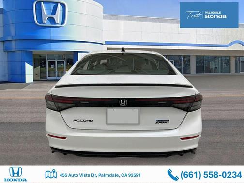 Platinum White Pearl 2026 Honda Accord Hybrid Sport-L