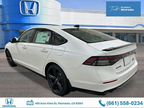 Platinum White Pearl 2026 Honda Accord Hybrid Sport-L