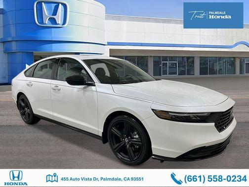 Platinum White Pearl 2026 Honda Accord Hybrid Sport-L