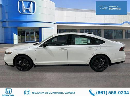 Platinum White Pearl 2026 Honda Accord Hybrid Sport-L