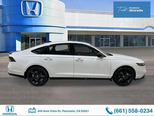 Platinum White Pearl 2026 Honda Accord Hybrid Sport-L