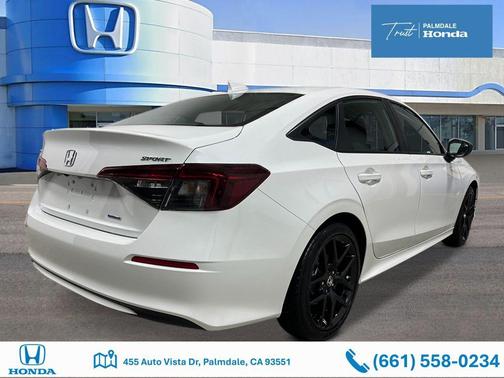 Platinum White Pearl 2026 Honda Civic Hybrid Sport