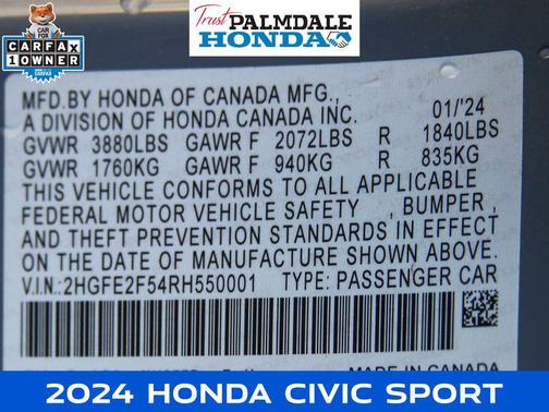 2024 Honda Civic Sport
