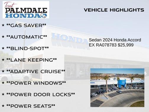 2024 Honda Accord EX 1.5T