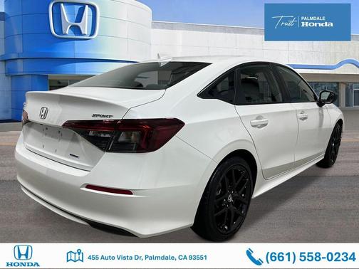 Platinum White Pearl 2026 Honda Civic Hybrid Sport