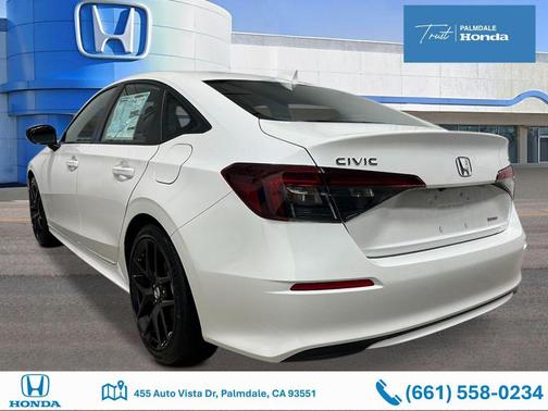 Platinum White Pearl 2026 Honda Civic Hybrid Sport