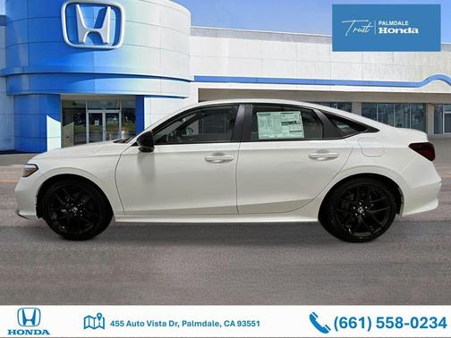 Platinum White Pearl 2026 Honda Civic Hybrid Sport