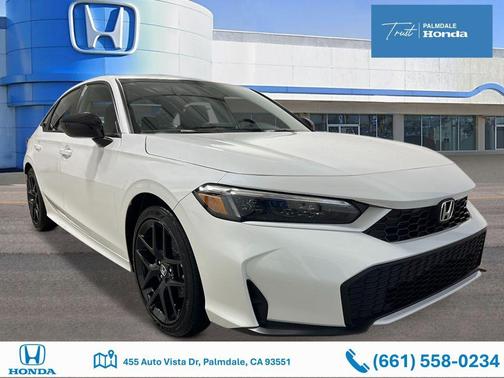Platinum White Pearl 2026 Honda Civic Hybrid Sport
