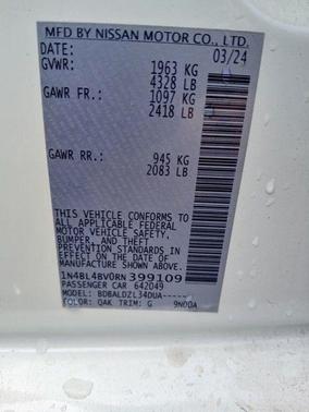 2024 Nissan Altima S FWD