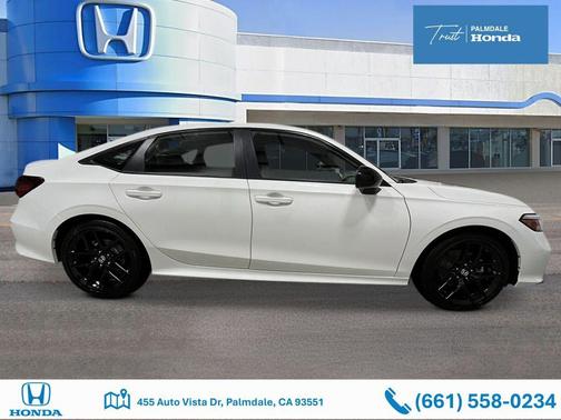 Platinum White Pearl 2026 Honda Civic Hybrid Sport