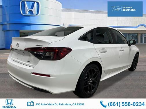 Platinum White Pearl 2026 Honda Civic Hybrid Sport