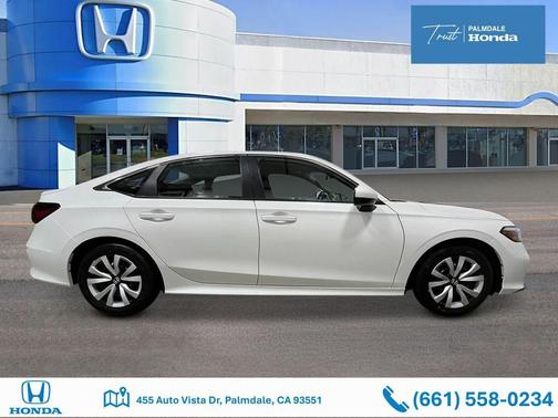 Platinum White Pearl 2026 Honda Civic LX