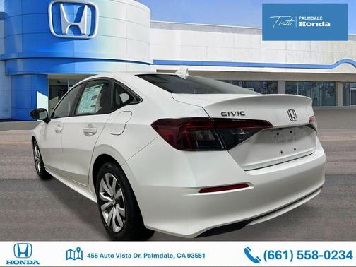 Platinum White Pearl 2026 Honda Civic LX