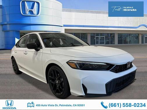 Platinum White Pearl 2026 Honda Civic Sport
