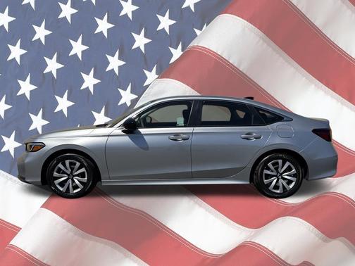 Solar Silver Metallic 2025 Honda Civic LX