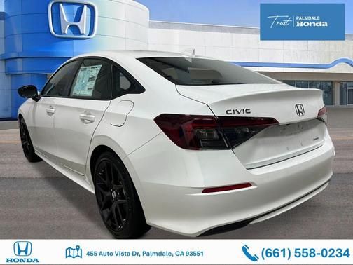 Platinum White Pearl 2026 Honda Civic Hybrid Sport