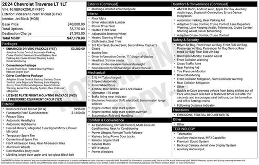2024 Chevrolet Traverse LT