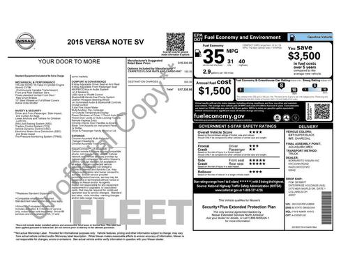 2015 Nissan Versa Note SV