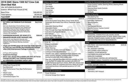 2018 GMC Sierra 1500 SLT
