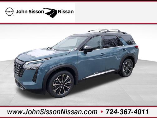 Baltic Teal/Super Black 2026 Nissan Pathfinder Platinum SUV