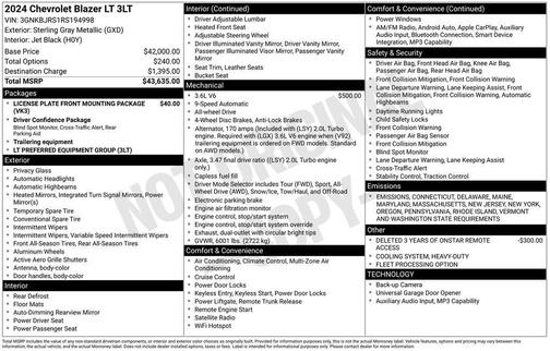 2024 Chevrolet Blazer 3LT