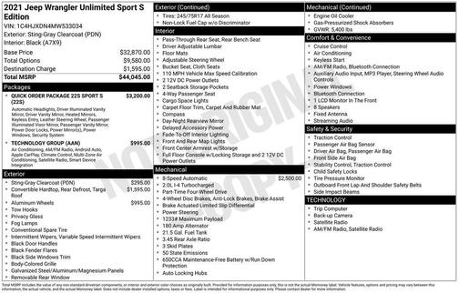 2021 Jeep Wrangler Unlimited Sport