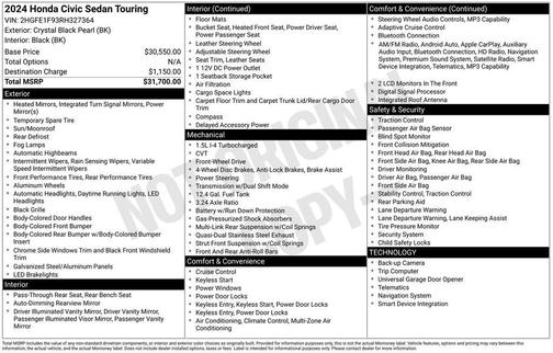 2024 Honda Civic Touring