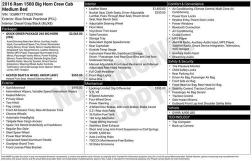 2016 RAM 1500 Big Horn